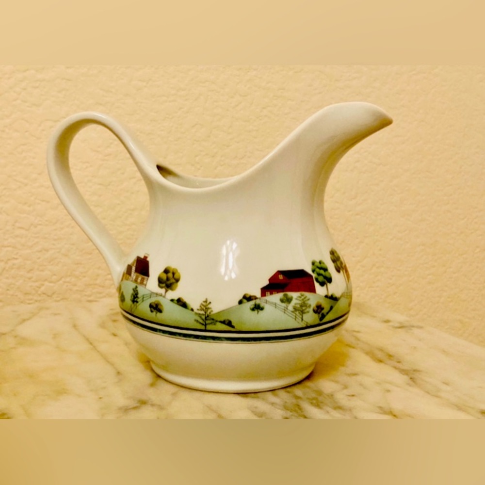 Estée Lauder vintage porcelain pitcher farmhouse homestead pastoral cottage